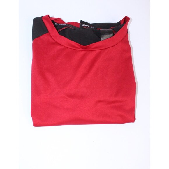 Spyder Active Athletic Shirt Men's L Black Red S.S. Preppy Sporty Casual Relaxed - Picture 12 of 12